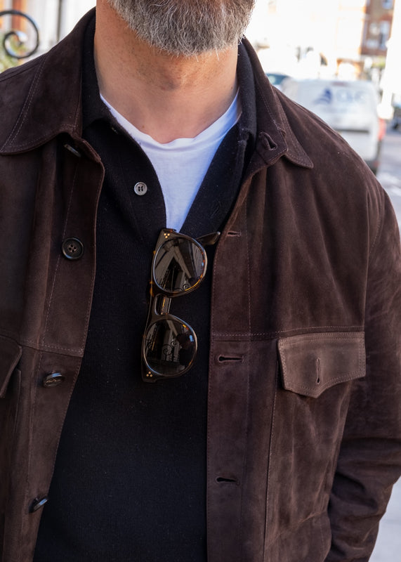 The Suede Overshirt - Chocolate