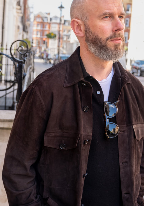 The Suede Overshirt - Chocolate
