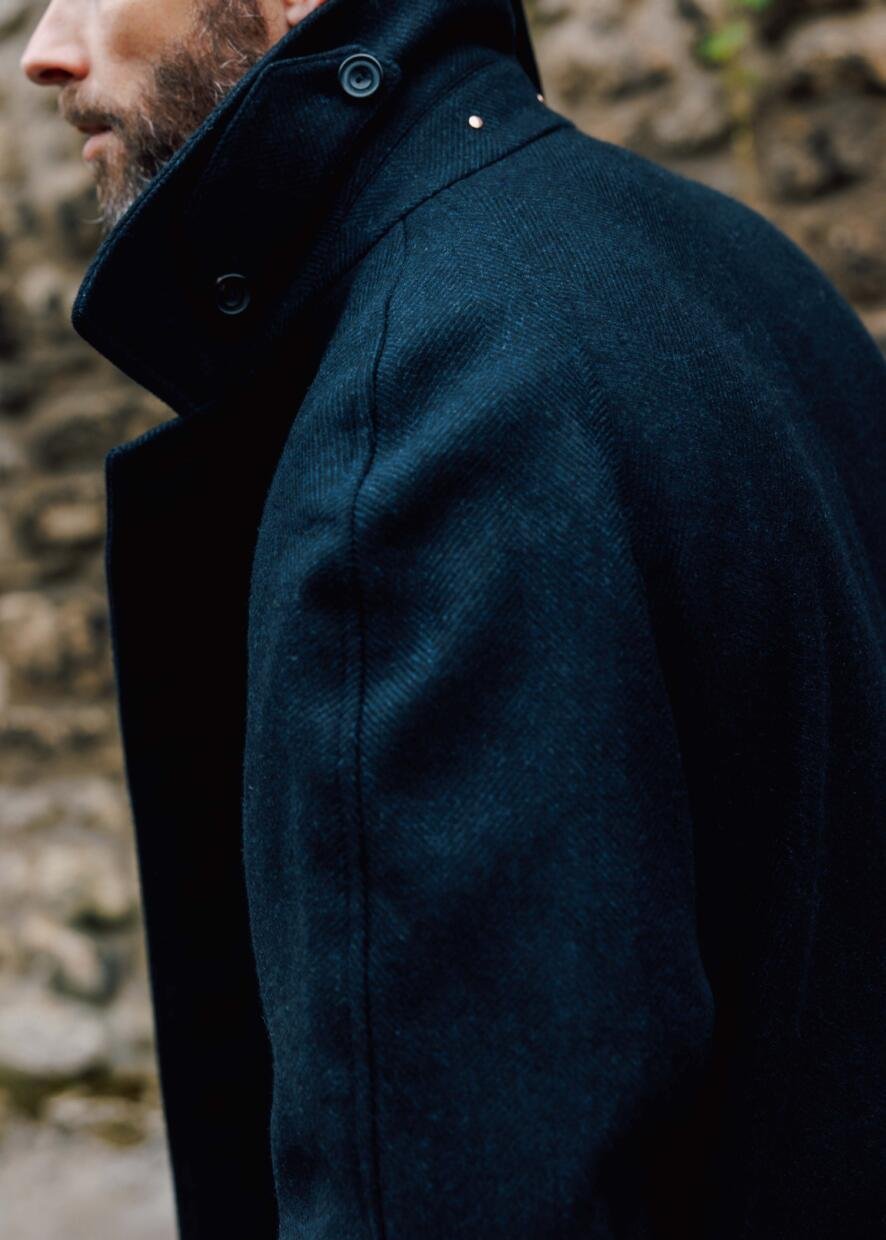 The Donegal Overcoat Dark Navy