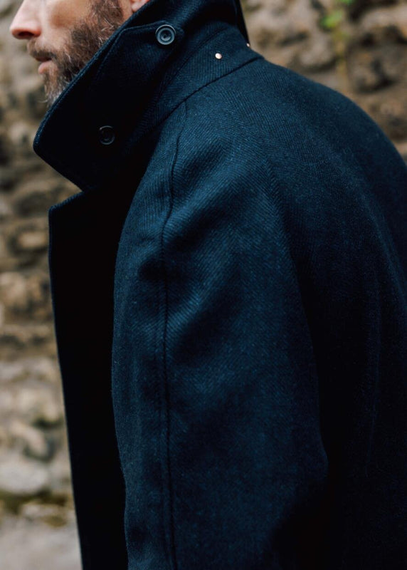 The Donegal Overcoat - Dark Navy